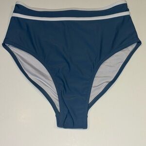 Women’s High Waist Bikini Bottoms Sporty Color Block Cheeky Bottom Size S